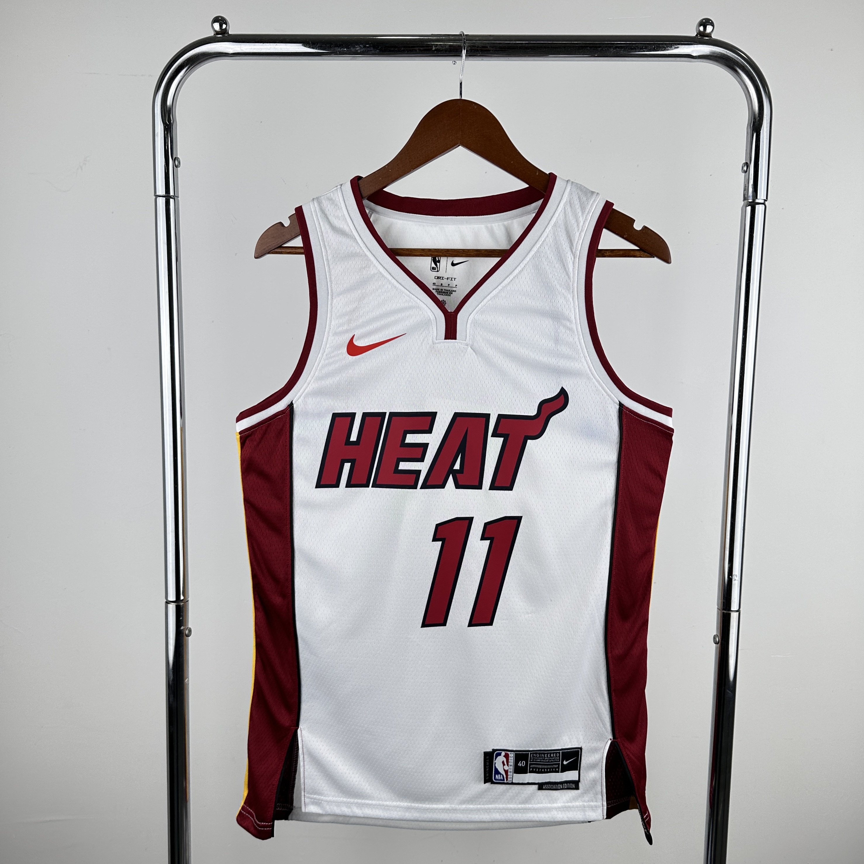 Men Miami Heat #11 Jaquez jr White Nike 2024 NBA Jersey->miami heat->NBA Jersey